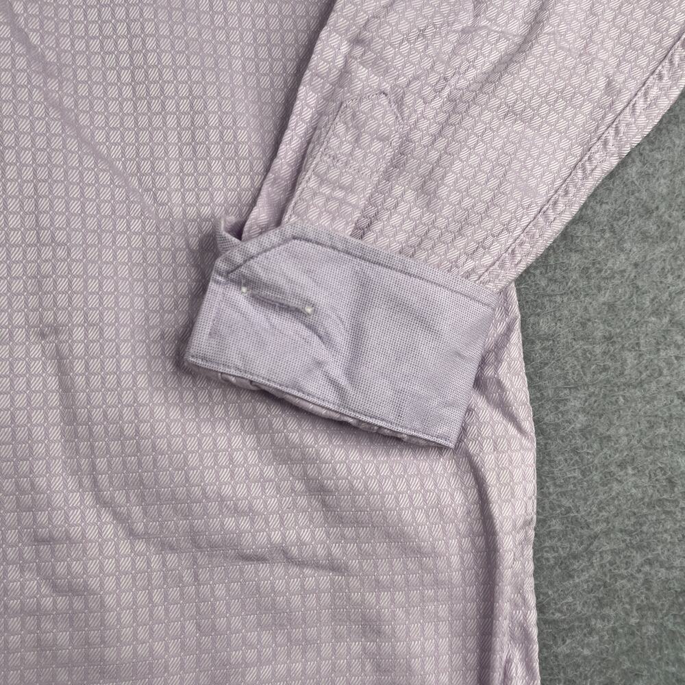 Johnston & Murphy Shirt Large Pink Check Flip Cuff Casual Button Up Long Sleeve - Picture 2 of 10